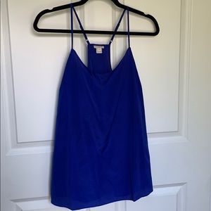 JCrew racerback tank bright royal blue